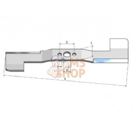 Kit lame G AYP 465mm 5-trou étoile | AYP Kit lame G AYP 465mm 5-trou étoile | AYPPR#221213