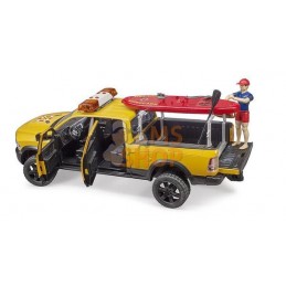 RAM 2500 Power Wagon Sauveteur avec figurine et planche | BRUDER RAM 2500 Power Wagon Sauveteur avec figurine et planche | BRUDE