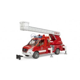 Moteur d'incendie MB Sprinter avec échelle, pompe à eau et module son et lumière | BRUDER Moteur d'incendie MB Sprinter avec éch