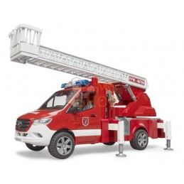 Moteur d'incendie MB Sprinter avec échelle, pompe à eau et module son et lumière | BRUDER Moteur d'incendie MB Sprinter avec éch