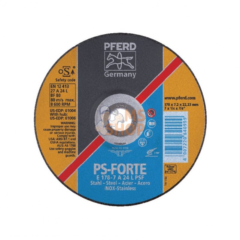 BD2307MP; PFERD; Disque à ébar. PS-FP 230x7,2mm; pièce detachée