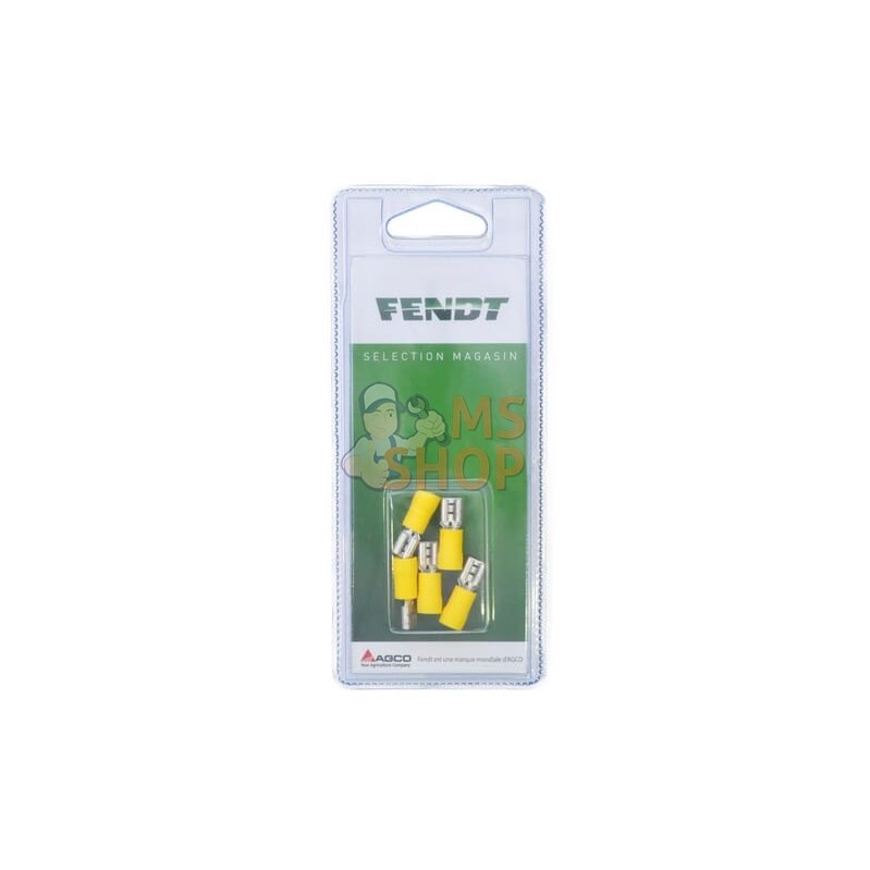 Douille fiche plate jaune 6.3mm | FENDT BLISTER Douille fiche plate jaune 6.3mm | FENDT BLISTERPR#1087078