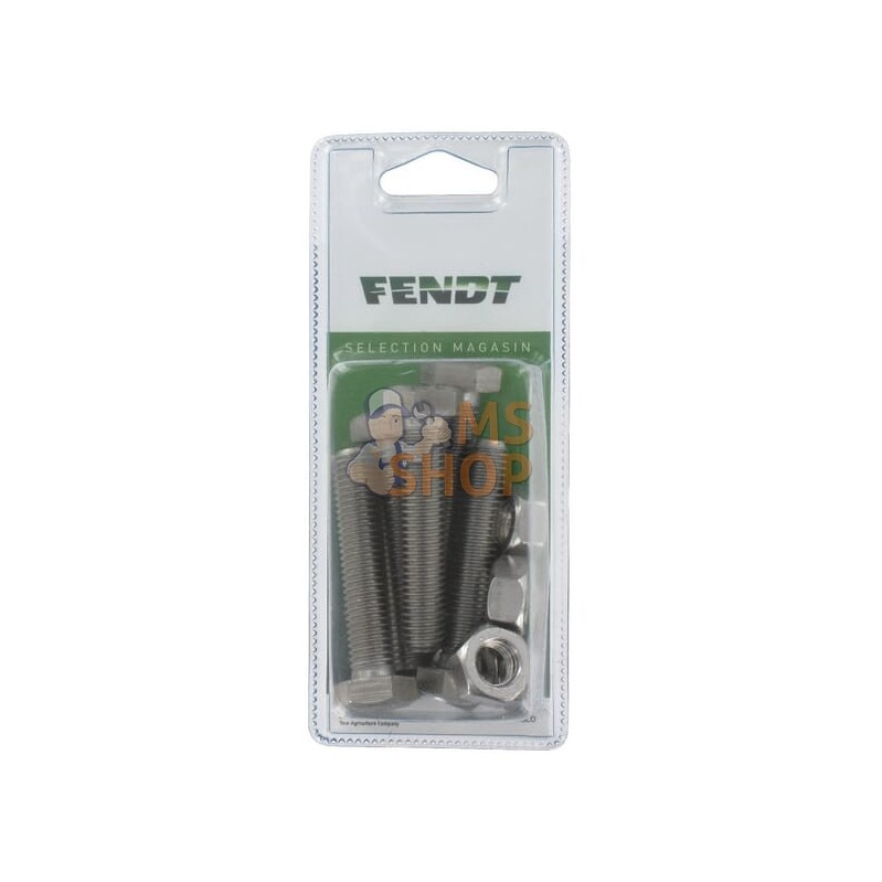 Vis + écrou M12x60 Inox (6x) | FENDT BLISTER Vis + écrou M12x60 Inox (6x) | FENDT BLISTERPR#1087322