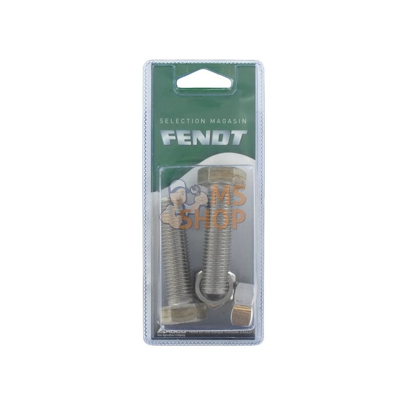 Vis + écrou M16x60 Inox (2x) | FENDT BLISTER Vis + écrou M16x60 Inox (2x) | FENDT BLISTERPR#1087351