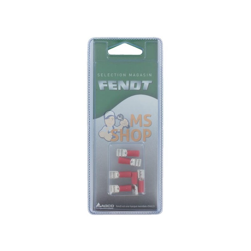 Douille fiche plate rouge (6x) | FENDT BLISTER Douille fiche plate rouge (6x) | FENDT BLISTERPR#1087889