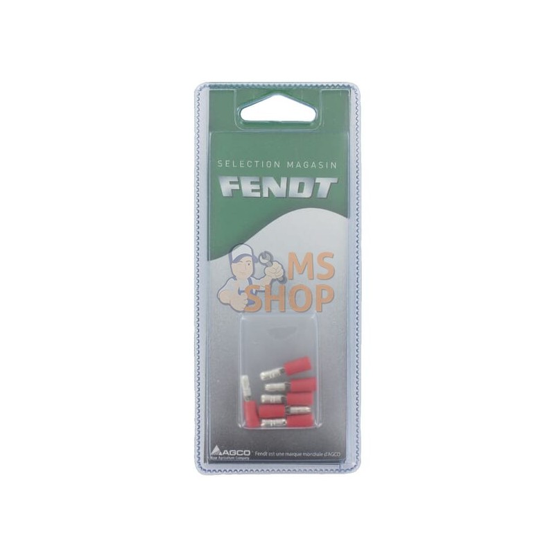 Cosse à sertir rouge 4mm (6x) | FENDT BLISTER Cosse à sertir rouge 4mm (6x) | FENDT BLISTERPR#1087904