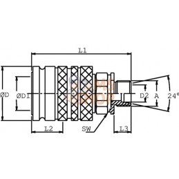 Coupleur femelle 1/2-M22x1,5 | DNP Coupleur femelle 1/2-M22x1,5 | DNPPR#780573