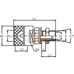 Coupleur à visser mâle M26x150 | DNP Coupleur à visser mâle M26x150 | DNPPR#780446