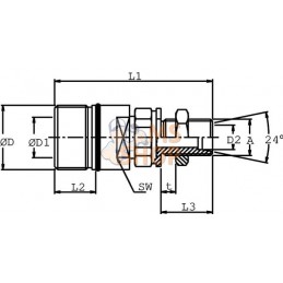 Coupleur à visser fem M26x150 | DNP Coupleur à visser fem M26x150 | DNPPR#780445