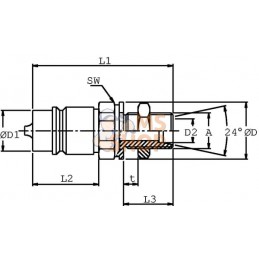 Coupleur mâle 1/2-M20x1,5-12S | DNP Coupleur mâle 1/2-M20x1,5-12S | DNPPR#780593