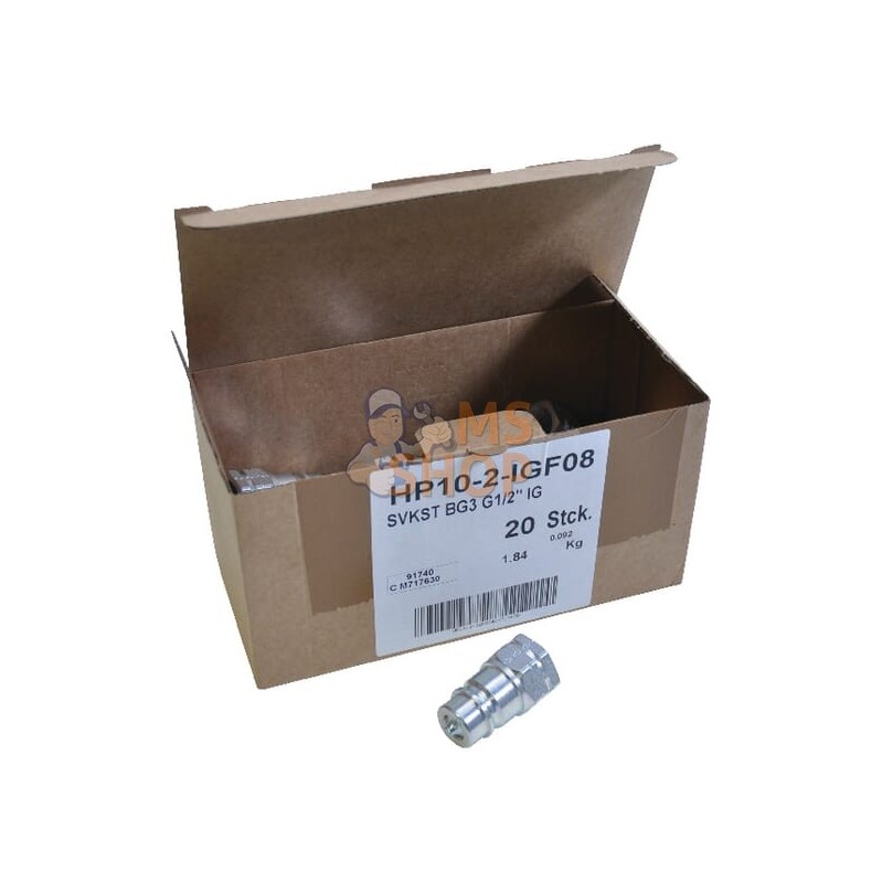 Coupleur mâle 1/2-1/2"BSP-20pcs | DNP Coupleur mâle 1/2-1/2"BSP-20pcs | DNPPR#780390