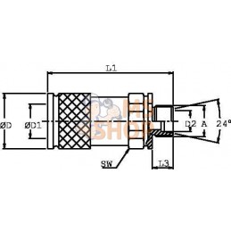 Coupleur face plane fem M18x150 | DNP Coupleur face plane fem M18x150 | DNPPR#780431