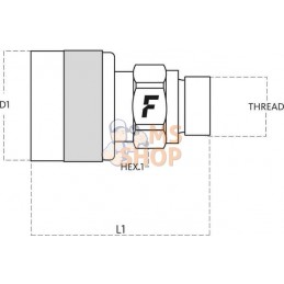 Coupleur à visser mâle 3/4 BSP | FASTER Coupleur à visser mâle 3/4 BSP | FASTERPR#781348