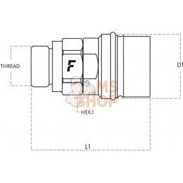 Coupleur à visser fem 3/4 BSP | FASTER Coupleur à visser fem 3/4 BSP | FASTERPR#781347