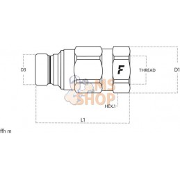 Coupleur face plate 1/2-3/4 MBSP | FASTER Coupleur face plate 1/2-3/4 MBSP | FASTERPR#781456