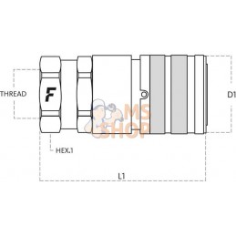 Coupleur face plate fem 7/8UNF | FASTER Coupleur face plate fem 7/8UNF | FASTERPR#781468