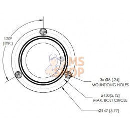 Gyrophare ECCOLED BR,3BOULONS,AMB,12/24 V | BRITAX Gyrophare ECCOLED BR,3BOULONS,AMB,12/24 V | BRITAXPR#977586