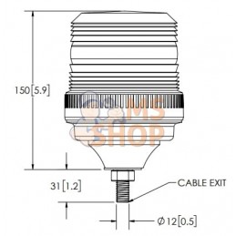 Gyrophare ECCOLED BR,1BOULON,AMB,12/24 V | BRITAX Gyrophare ECCOLED BR,1BOULON,AMB,12/24 V | BRITAXPR#977587