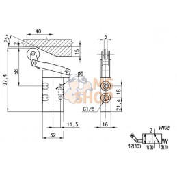 Distributeur 3/2, levier galet | CAMOZZI Distributeur 3/2, levier galet | CAMOZZIPR#853228