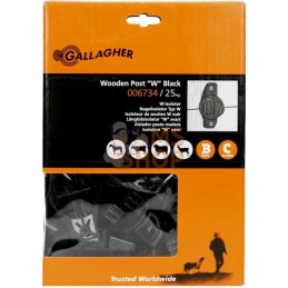 Isol. de soutien W noir (x25) | GALLAGHER Isol. de soutien W noir (x25) | GALLAGHERPR#854014