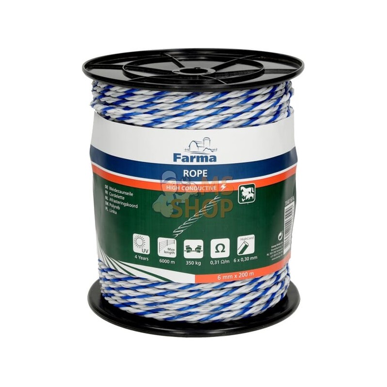 Fil HighCond+ bl./noir 6mm 200m | FARMA Fil HighCond+ bl./noir 6mm 200m | FARMAPR#856131