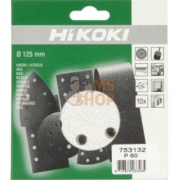 Disque abrasif Ø125mm k60 10 pièces blanc | HIKOKI Disque abrasif Ø125mm k60 10 pièces blanc | HIKOKIPR#612236