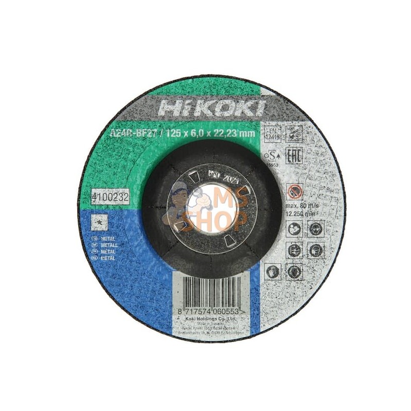 Disque abrasif métal 125x6mm | HIKOKI Disque abrasif métal 125x6mm | HIKOKIPR#700974