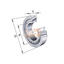 Roulements à rouleaux coniques 90x14 mm / 39x32,5 mm, 33018 | INA/FAG Roulements à rouleaux coniques 90x14 mm / 39x32,5 mm, 3301