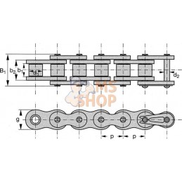 Chaîne à rouleaux ASA 80H | GOPART Chaîne à rouleaux ASA 80H | GOPARTPR#661527