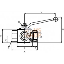 Vanne à bille 3/2-L - 3/8"BSP | GOPART Vanne à bille 3/2-L - 3/8"BSP | GOPARTPR#479407