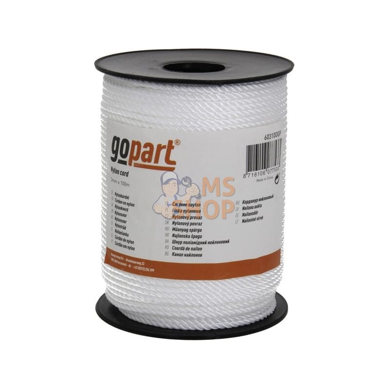 Cordon en nylon PA 3mm x 100m | GOPART Cordon en nylon PA 3mm x 100m | GOPARTPR#661605