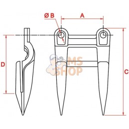 Doigt double renforcé /CLAAS | GOPART Doigt double renforcé /CLAAS | GOPARTPR#690269