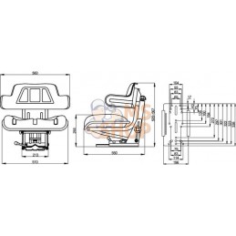 Siège PVC à suspension mécanique | GOPART Siège PVC à suspension mécanique | GOPARTPR#690579