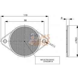 Catadioptre rond orange Ø75mm à visser | GOPART Catadioptre rond orange Ø75mm à visser | GOPARTPR#713967