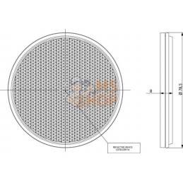 Catadioptre rond blanc Ø75mm | GOPART Catadioptre rond blanc Ø75mm | GOPARTPR#713965