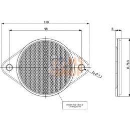 Catadioptre rond rouge Ø75mm à visser | GOPART Catadioptre rond rouge Ø75mm à visser | GOPARTPR#713958