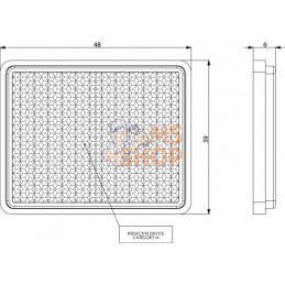 Catadioptre rectangle orange | GOPART Catadioptre rectangle orange | GOPARTPR#713981