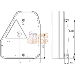 Feu arrière LED rectangle droit câblé | GOPART Feu arrière LED rectangle droit câblé | GOPARTPR#777253