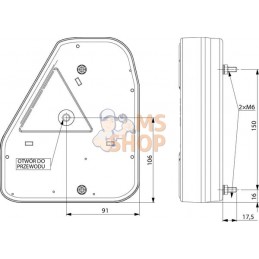 Feu arrière LED rectangle droit câblé | GOPART Feu arrière LED rectangle droit câblé | GOPARTPR#777297