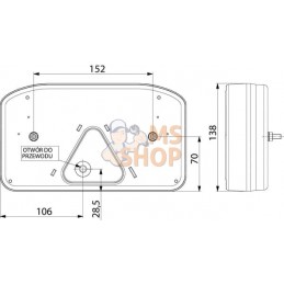 Feu arrière LED rectangle gauche câblé | GOPART Feu arrière LED rectangle gauche câblé | GOPARTPR#777270