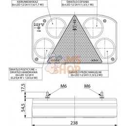 Feu arrière LED rectangle gauche câblé | GOPART Feu arrière LED rectangle gauche câblé | GOPARTPR#777270