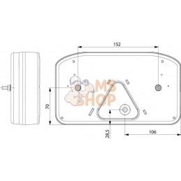 Feu arrière LED rectangle droit câblé | GOPART Feu arrière LED rectangle droit câblé | GOPARTPR#777269