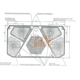 Feu arrière rectangle droit 242x134 | GOPART Feu arrière rectangle droit 242x134 | GOPARTPR#777325