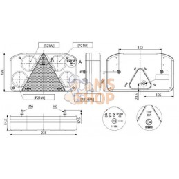 Feu arrière rectangle droit | GOPART Feu arrière rectangle droit | GOPARTPR#777317