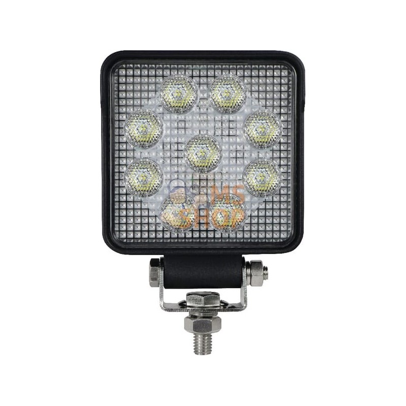 Phare de travail LED carré 15W 1710lm, 10/30V, 100x40x100mm faisceau large 9 LED gopart | GOPART Phare de travail LED carré 15W 