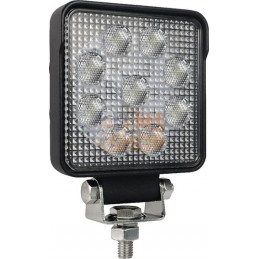 Phare de travail LED carré 15W 1710lm, 10/30V, 100x40x100mm faisceau large 9 LED gopart | GOPART Phare de travail LED carré 15W 