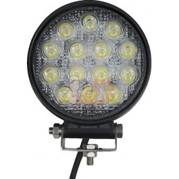 Phare de travail LED rond 42W 3360lm, 10/30V, Ø 117mm, faisceau large 14 LED gopart | GOPART Phare de travail LED rond 42W 3360l