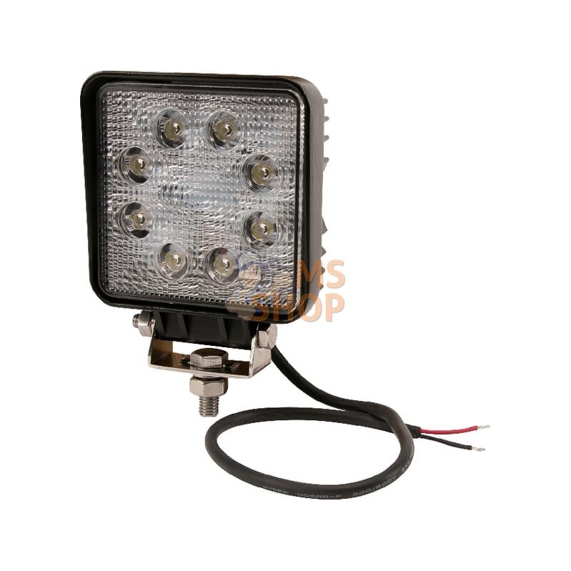 Phare de travail LED carré 24W 1920lm, 10/30V, 110x45x110mm longue portée 8 LED gopart | GOPART Phare de travail LED carré 24W 1