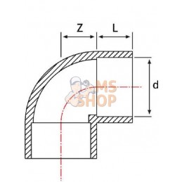 Coude 90⁰ PVC 40 mm | GOPART Coude 90⁰ PVC 40 mm | GOPARTPR#874008