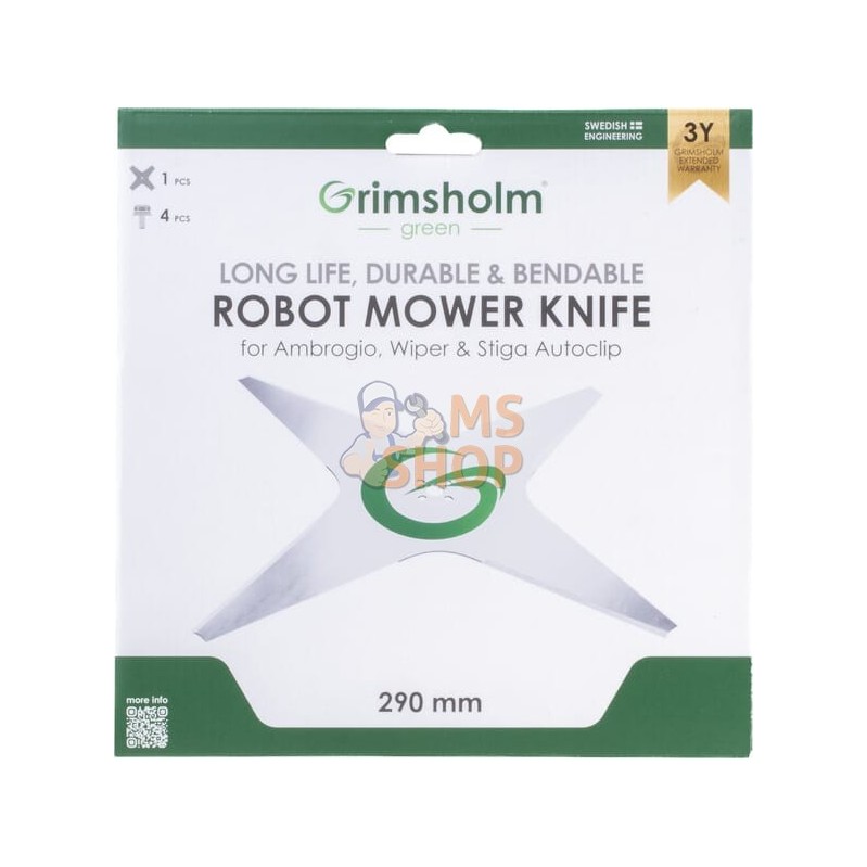 Lame robot 4 dents Stiga 29cm | GRIMSHOLM Lame robot 4 dents Stiga 29cm | GRIMSHOLMPR#1089655